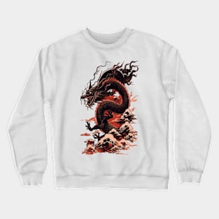 dragon in Asian style Crewneck Sweatshirt